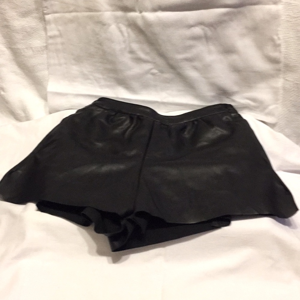 Black Leather Shorts